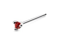 1.5mm Round CZ Silver Straight Nose Stud NSKA-52
